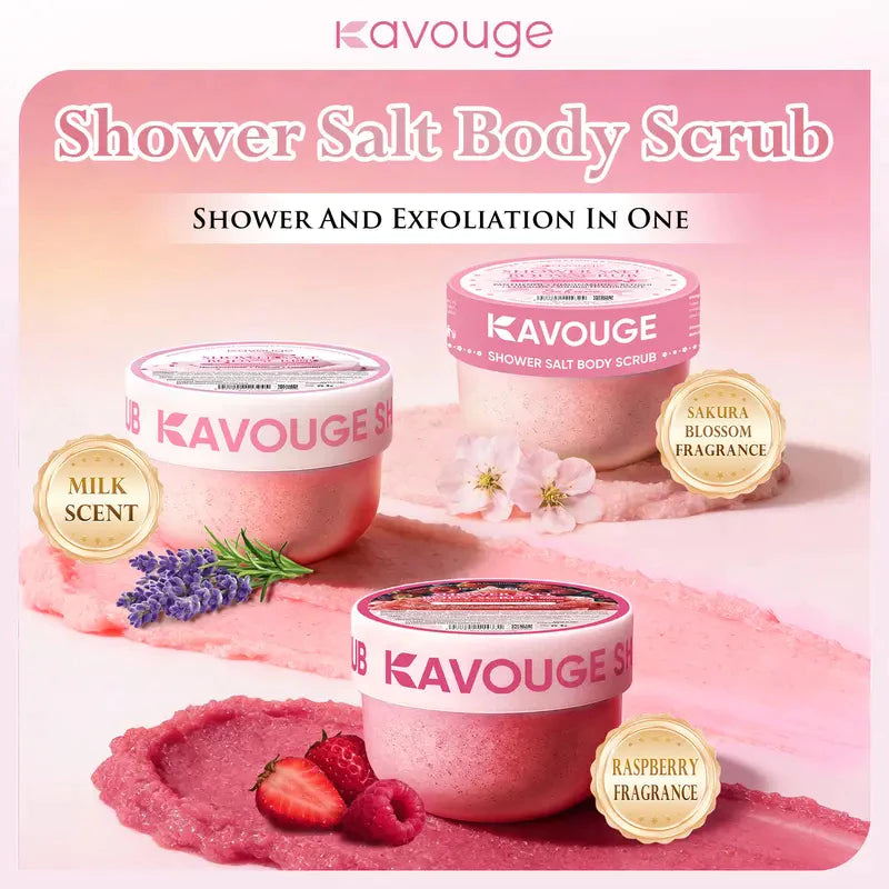 KAVOUGE Shower Salt Body Scrub
