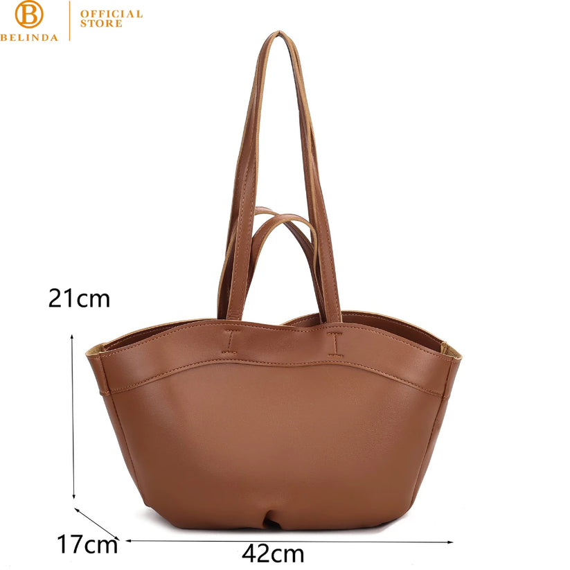 Minimalist Curved-Base Tote Bag