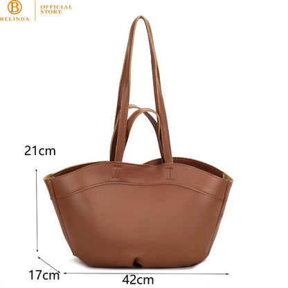 Minimalist Curved-Base Tote Bag