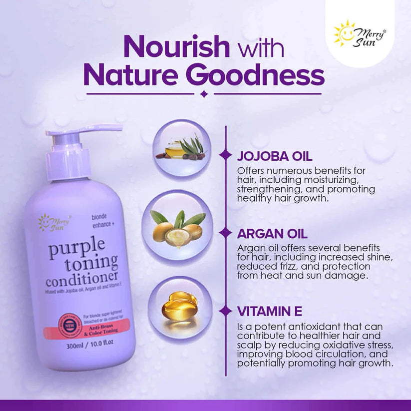 MERRY SUN Purple Toning Shampoo & Conditioner 300ml