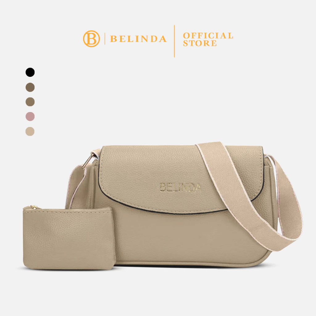 2-in-1 Wide Strap Leather Sling Bag with Wallet (Ver.2)