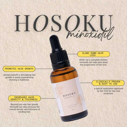 BUY 1 GET 1! HOSOKU 15% Minoxidil Hair Growth Serum (Oil Based)