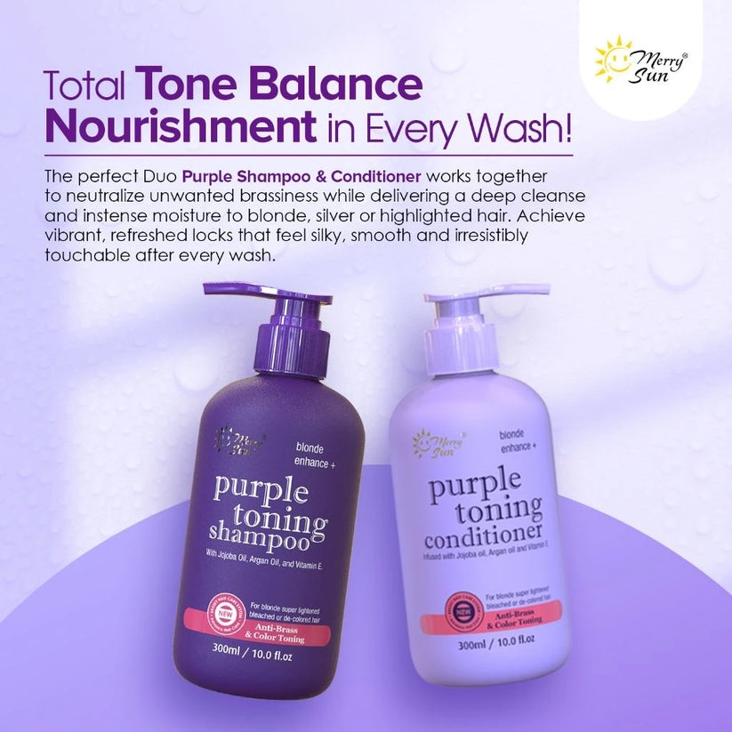 MERRY SUN Purple Toning Shampoo & Conditioner 300ml