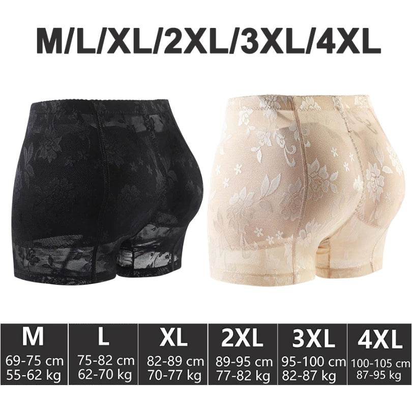 Lace Padded Butt Hips Shapewear Shorts