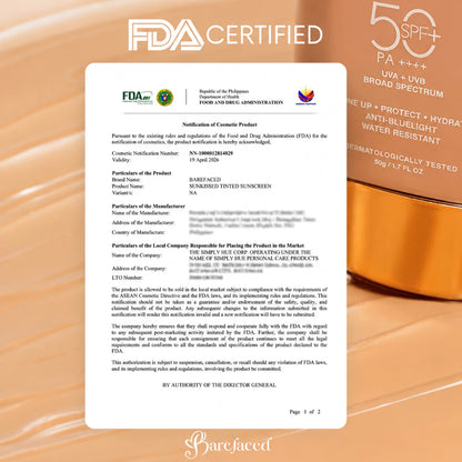 BAREFACED Sunkissed Tinted Sunscreen SPF 50 PA+++