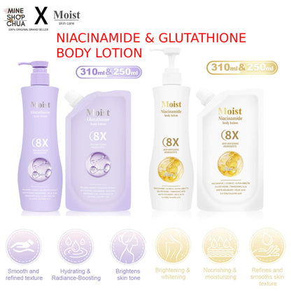 MOIST Niacinamide & Glutathione Body Lotion 8x Skin Whitening