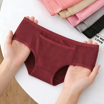 6pcs Set Mid-Waist Breathable Women's Underwear with Secret Pocket