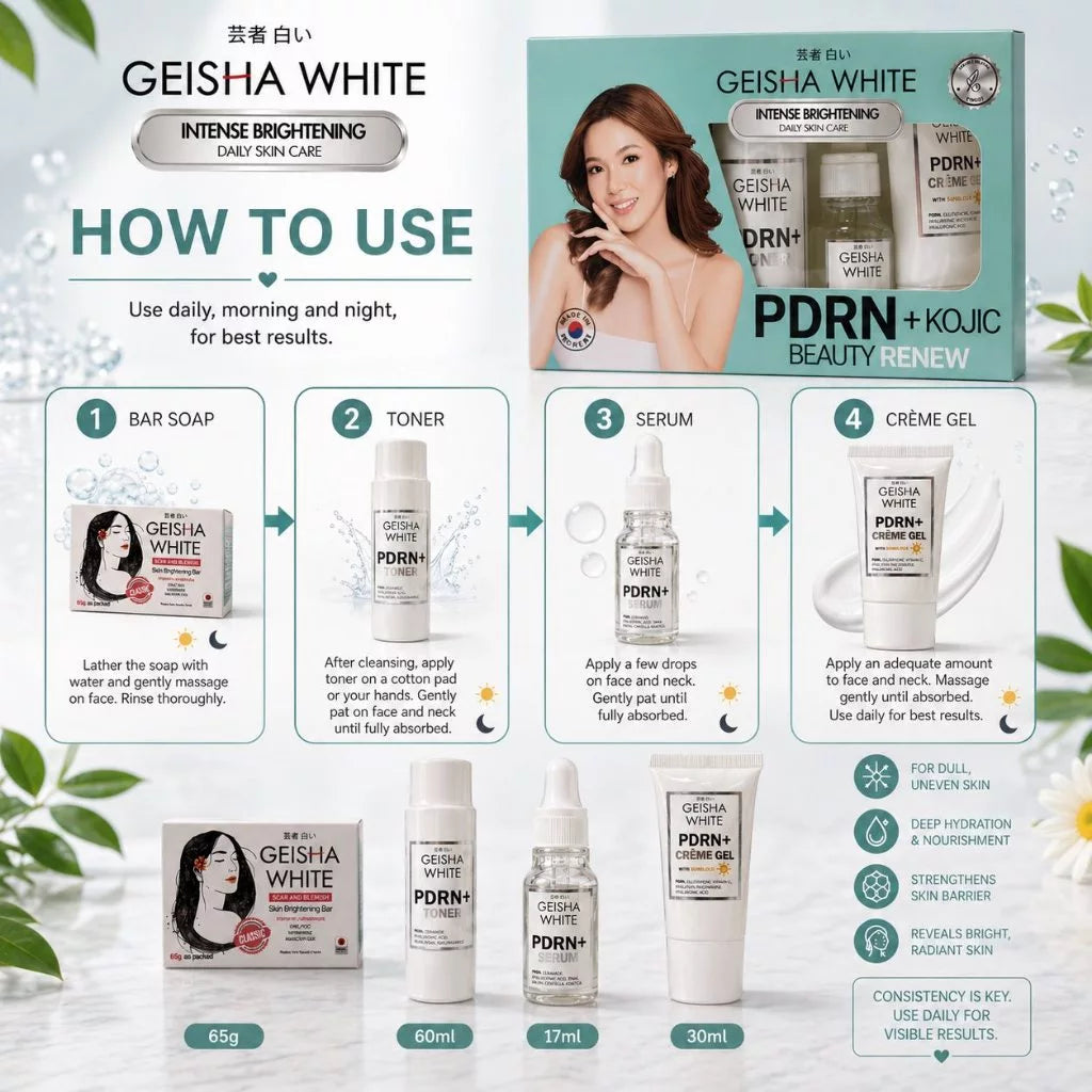 Geisha White PDRN + Kojic Beauty Renew Kit