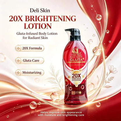 Deli Skin 20X Nano White Gluta Whitening Body Lotion SPF50 PA++++