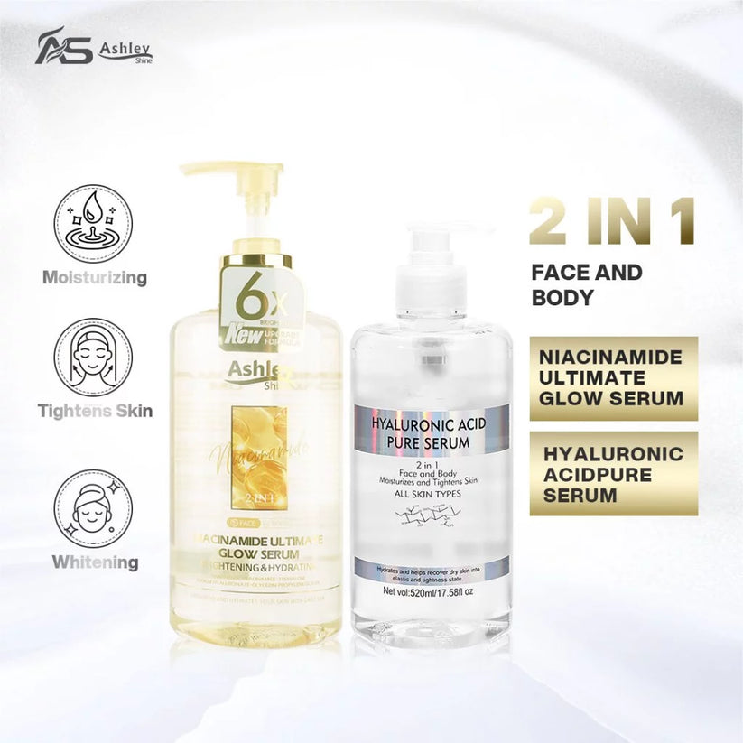 ASHLEY SHINE Hyaluronic & ASHLEY SHINE Niacinamide Pure Serum 520ml