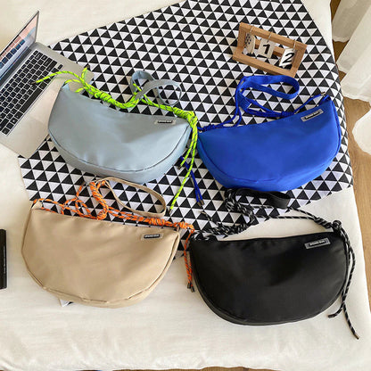 Japanese Drawstring Casual Nylon Sling Bag
