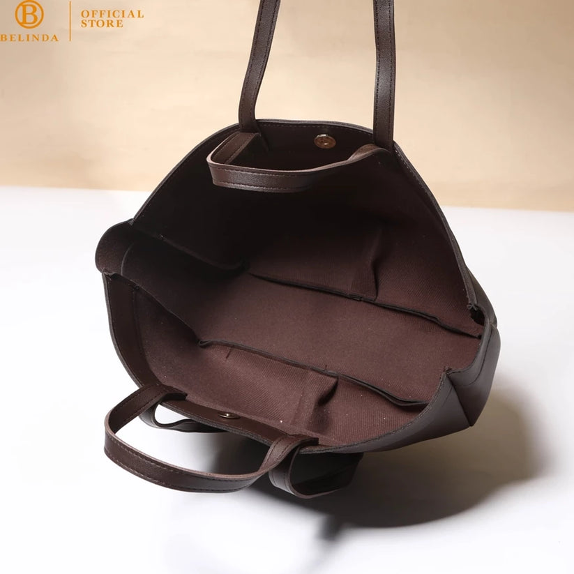 Minimalist Curved-Base Tote Bag