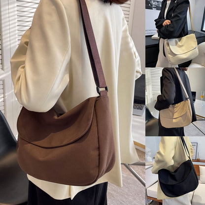 Unisex Japanese Style Minimalist Canvas Messenger Bag