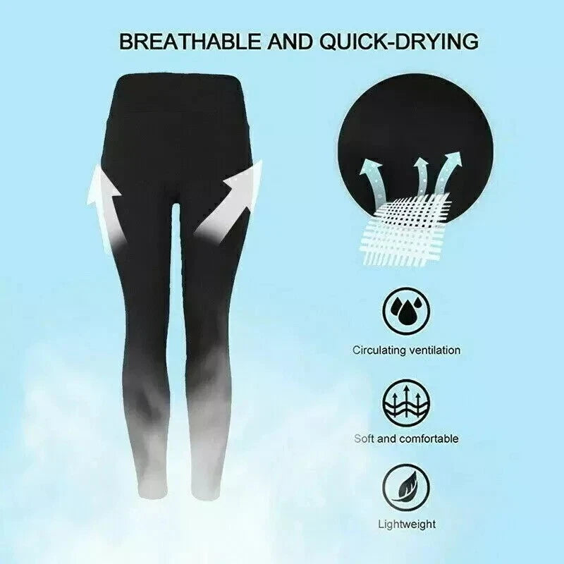 High Waist Fitness Sports Leggings with Side Pockets