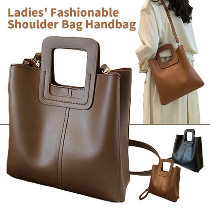 Square Handle Bucket Bag