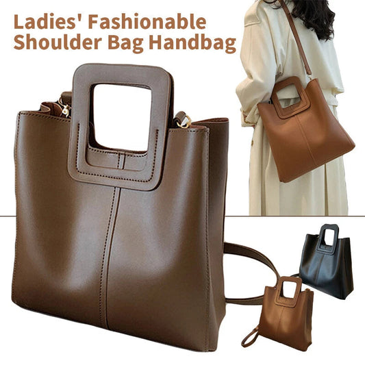 Square Handle Bucket Bag