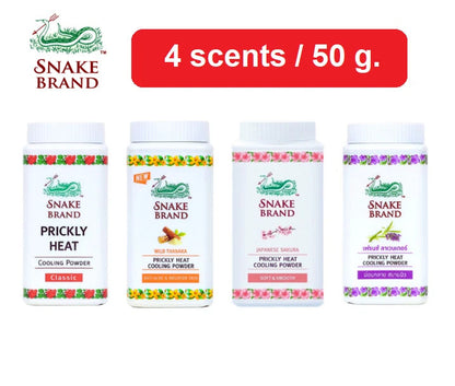 SNAKE BRAND Prickly Heat Cooling Body Powder 50g