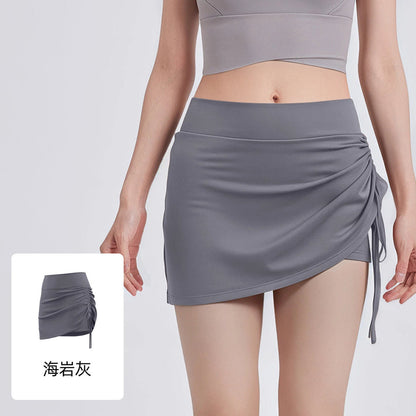 High Waist Elastic Women Side Drawstring Design with Inner Short
