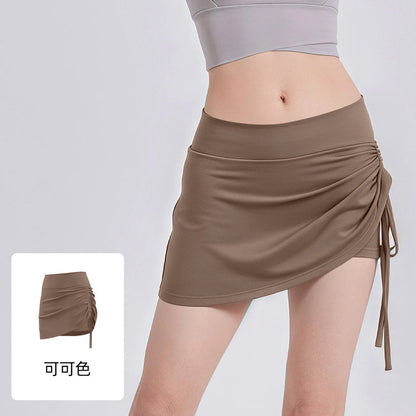 High Waist Elastic Women Side Drawstring Design with Inner Short