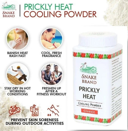 SNAKE BRAND Prickly Heat Cooling Body Powder 50g