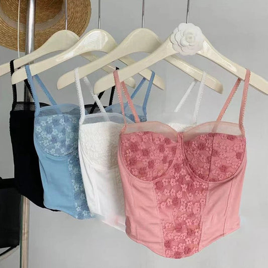 Padded Floral Lace Corset Top