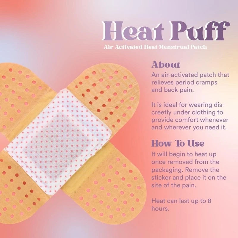 Puff & Bloom Heat Puff Air Activated Heat Menstrual Patch