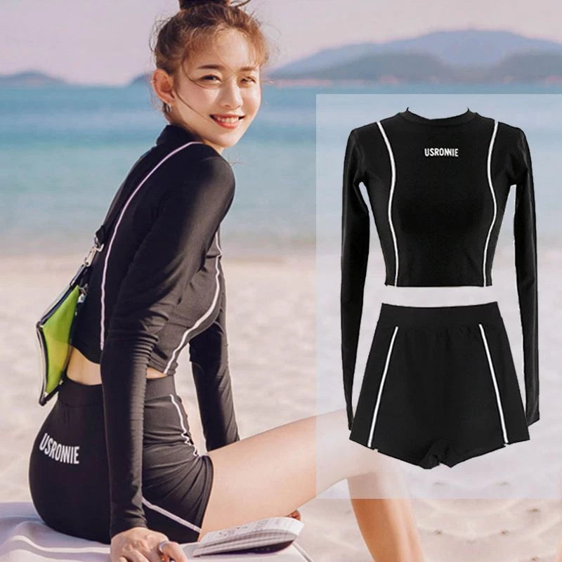 Two-Piece Long Sleeve Padded Rash Guard