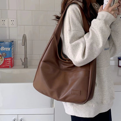 Simple Elegant Soft Leather Shoulder Bag