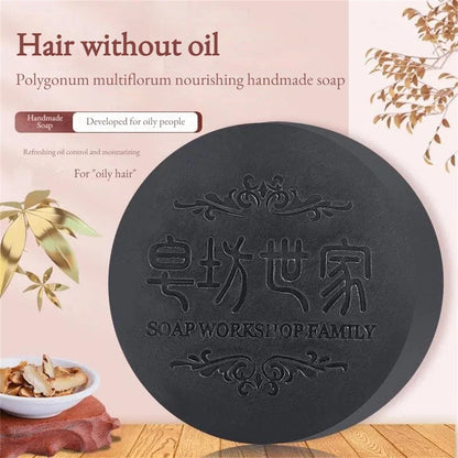 Polygonum Multiflorum for Repair & Natural Black Hair Shampoo Bar