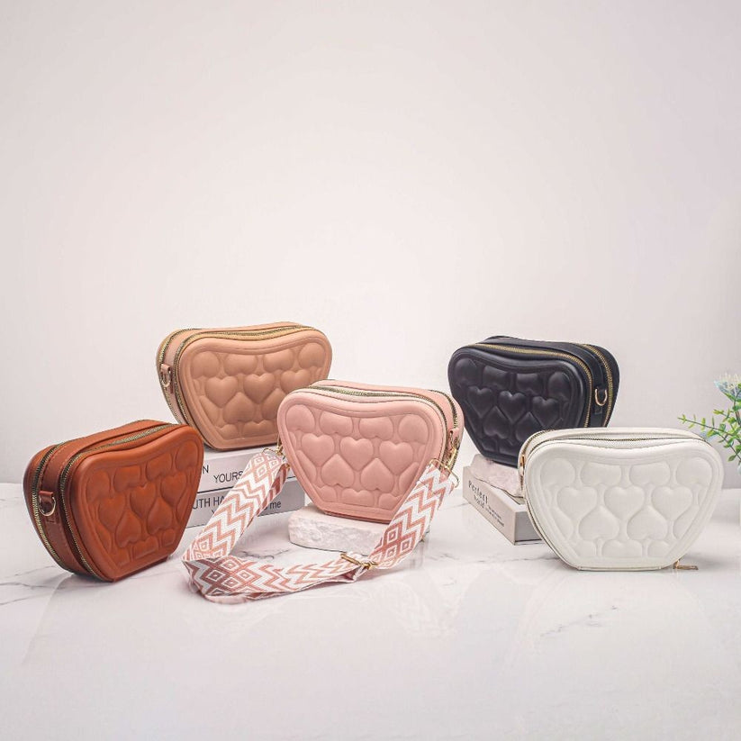 Heart Clutch Sling Bag