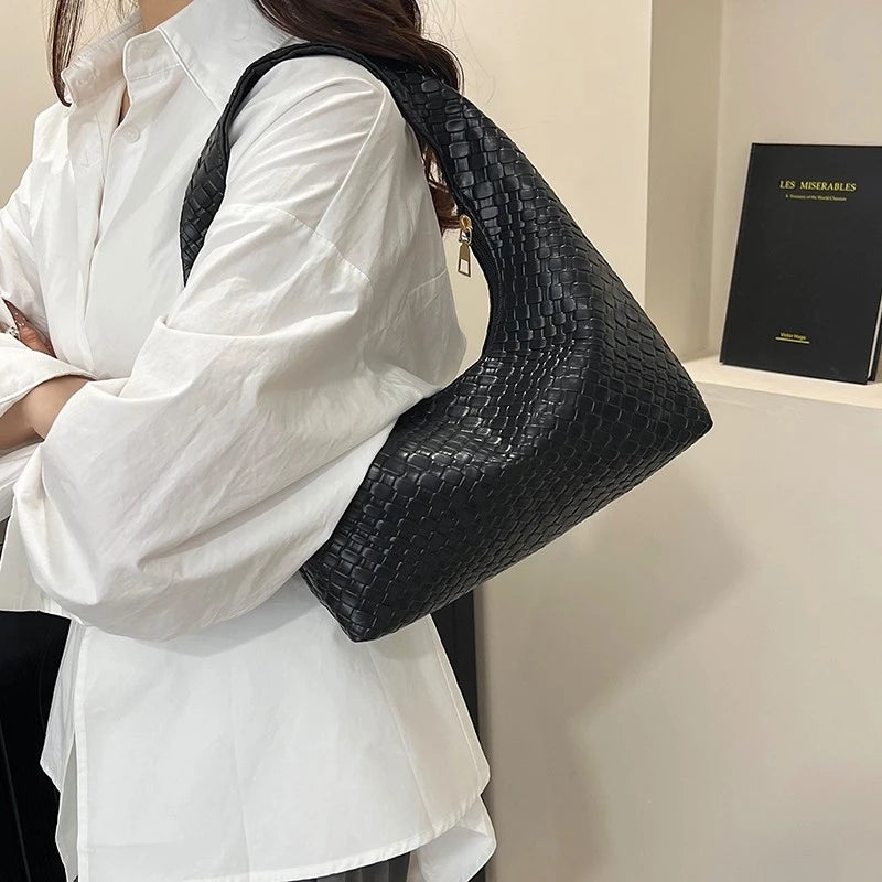 Mini Woven Hobo Handbag