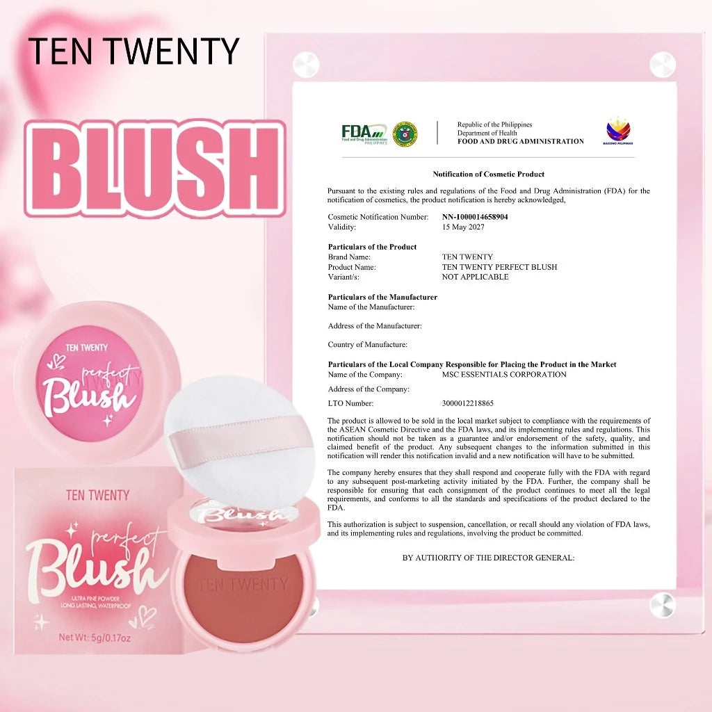 TEN TWENTY Waterproof Blush Powder