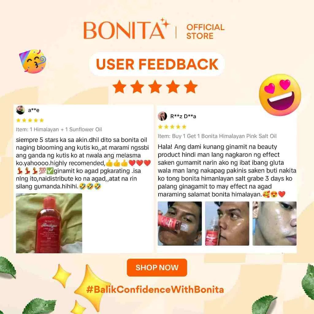 BUY 1 TAKE 1 | BONITA Himalayan Pink Salt Face and Body Oil with SPF 30