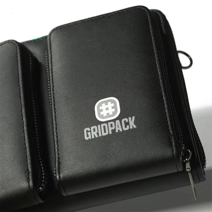 Men's High-End Plain Leather Sling Bag With Two-Zipper Front Pocket