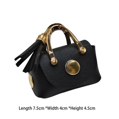 Mini PU Leather Handbag Keychain