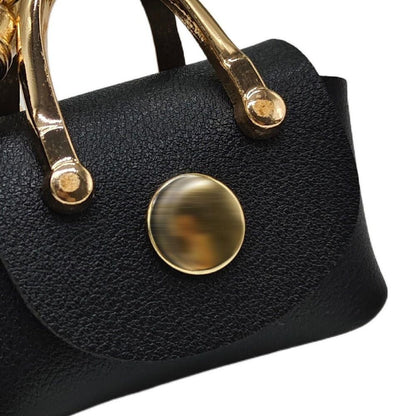 Mini PU Leather Handbag Keychain