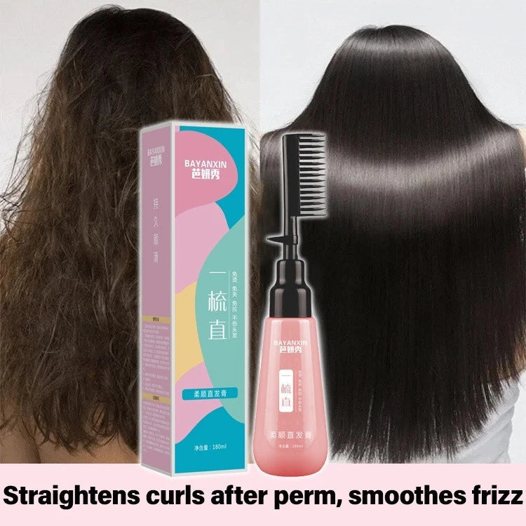 BAYAXIN Hair Straightening Serum with Comb Applicator