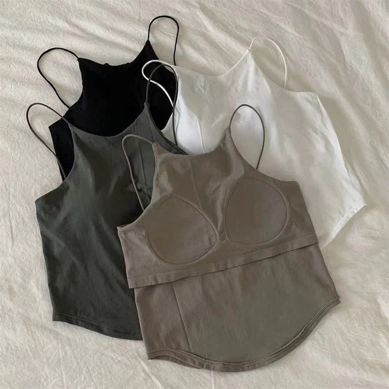 PADDED HALTER TANK TOP