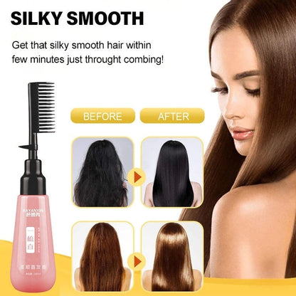 BAYAXIN Hair Straightening Serum with Comb Applicator