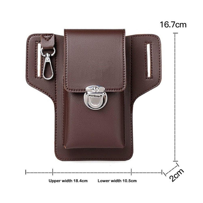 Leather Belt Phone Waist Bag