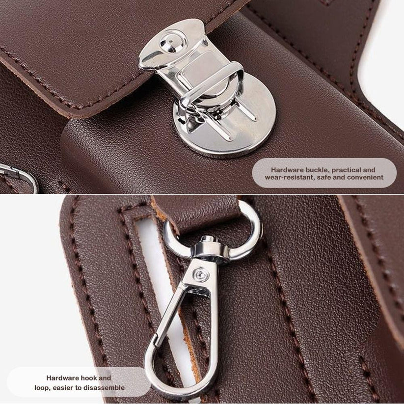 Leather Belt Phone Waist Bag