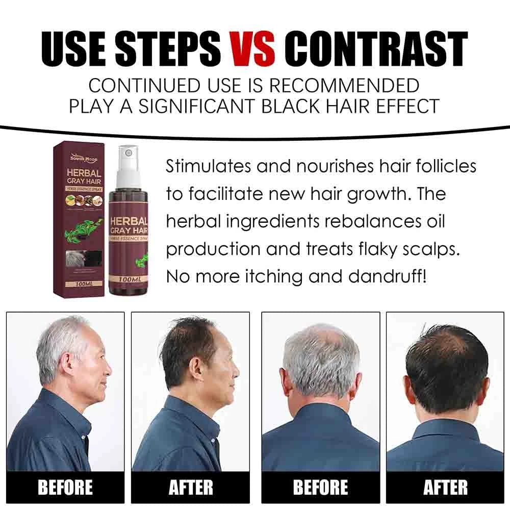 South Moon Herbal Gray Hair Verse Essence Spray 100ml – Natural Care for Stronger, Healthier-Looking Hair