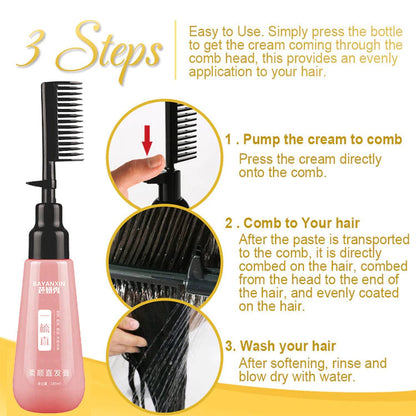 BAYAXIN Hair Straightening Serum with Comb Applicator