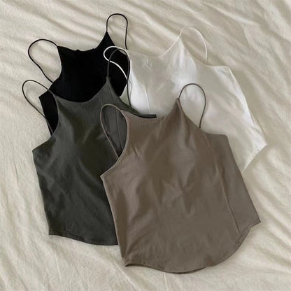 PADDED HALTER TANK TOP