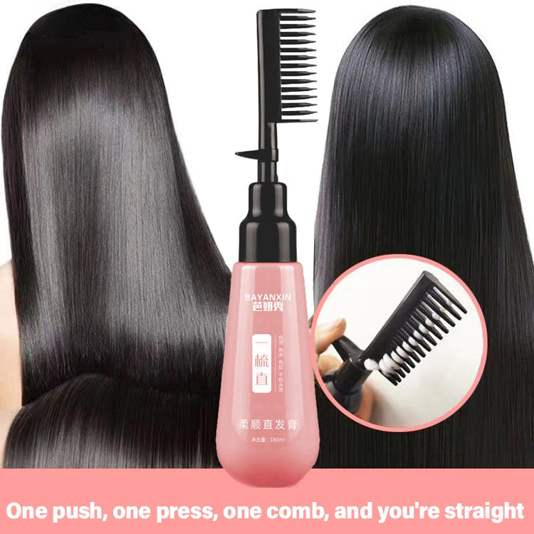 BAYAXIN Hair Straightening Serum with Comb Applicator