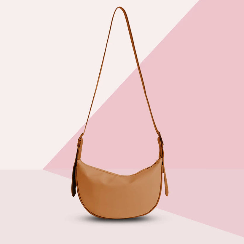 Leather Dumpling Shoulder Crossbody Bag