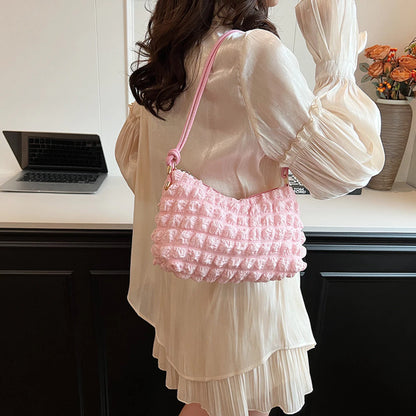 Soft Pleated Bubble Bag