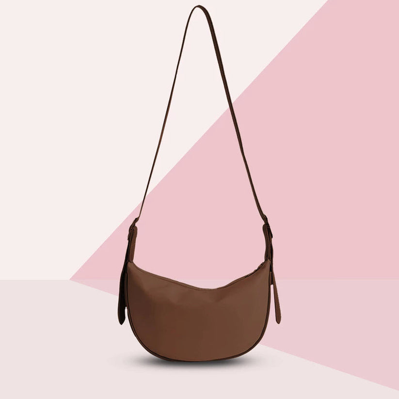 Leather Dumpling Shoulder Crossbody Bag