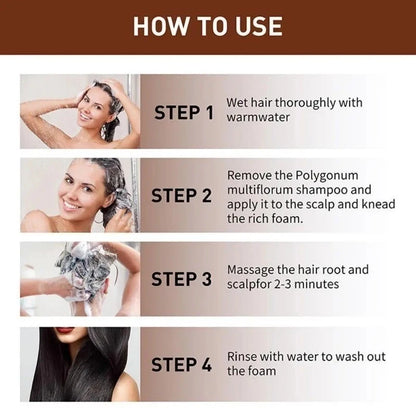 Polygonum Multiflorum for Repair & Natural Black Hair Shampoo Bar