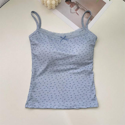 Coquette Lace Trim Padded Camisole